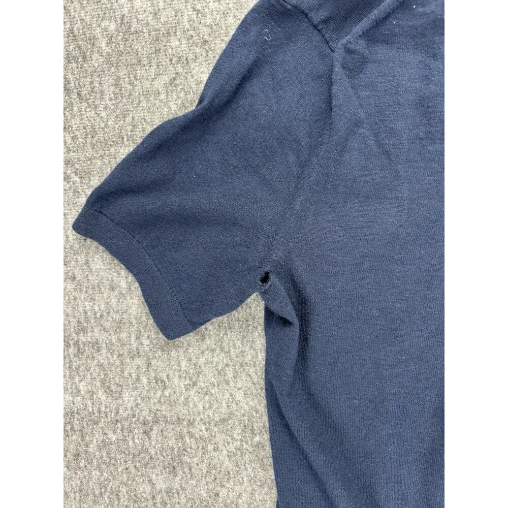 Banana Republic Polo Shirt Men’s XL Navy 100% Organic Cotton Short Sleeve Knit